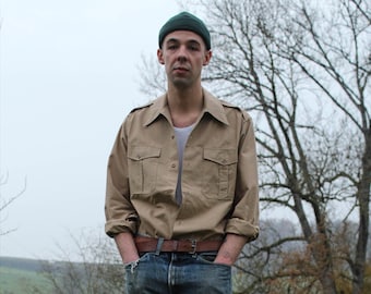 1950s French Army Field Shirt, M47 Deadstock, Size M to XL