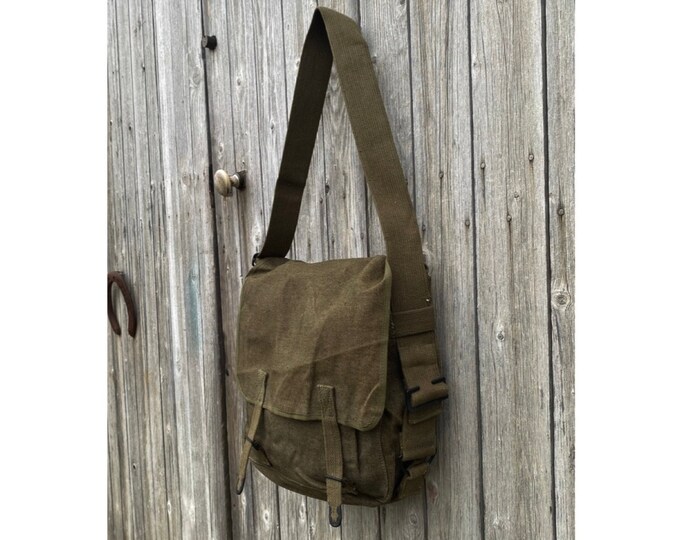 1950's French Army Messenger Bag, musette TTA Etsy