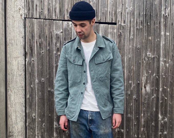 Vintage Swiss Denim Prison and Army Work Jacket, Size S to XXL - Etsy