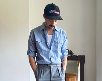 1980s USN Chambray Shirt, Deadstock, Size S to L