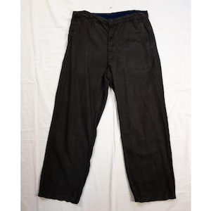 1970s French Brown Work Pants, Size XL