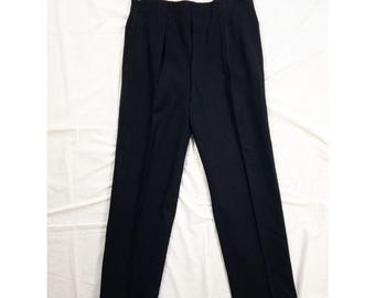 1930 French Tailored Black Pants, Size XL