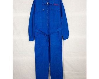 Vintage French Workwear Railroad Overalls Navy Blue
