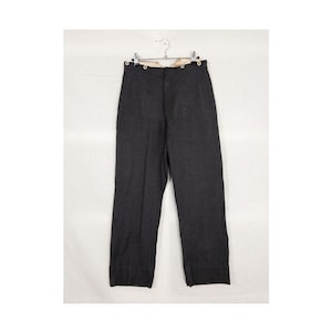 パンツ 50s60s French Work Strip Wool Pants Deadstock Original 1940s French Striped Wool Workwear Trousers - 31x30