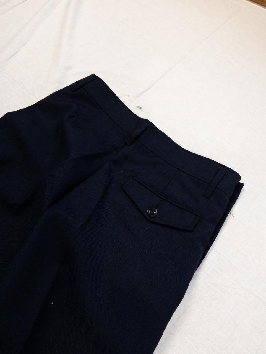 パンツ French vintage deep navy wool slacks 40s パンツ French
