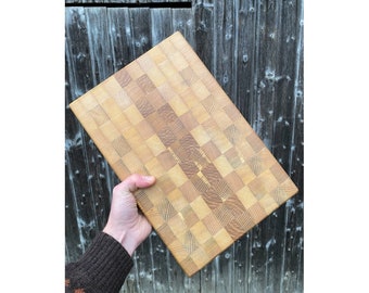 Ash Wood Cutting Board, Handmade End Grain Serving Tray, Butcher Block, 2nd CHOICE