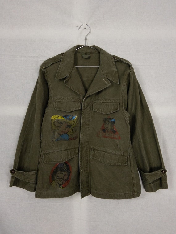 1950s French Army M47 Jacket, Custom Hand Painted, Size S - Etsy