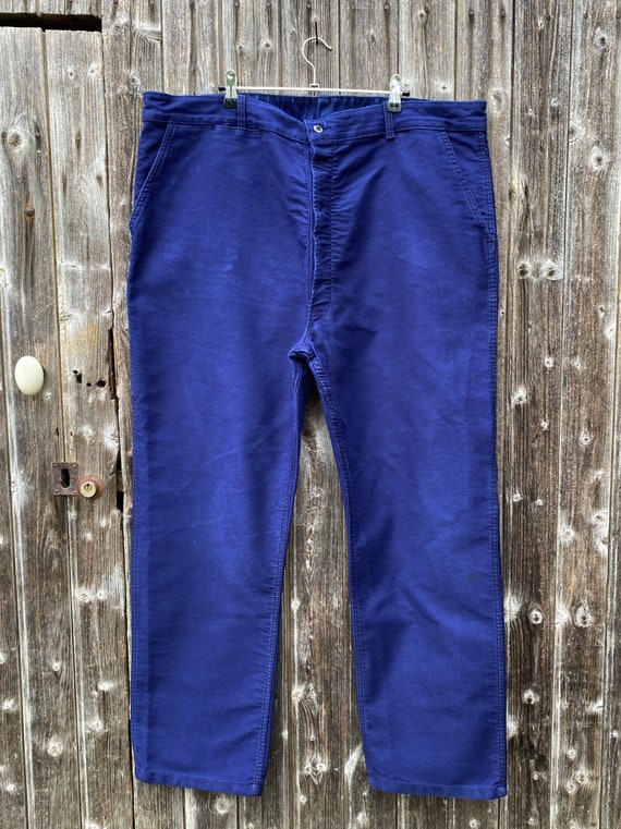 1970s French Moleskine Chore Pants, Size 4XL - image 9