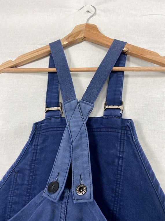1960s Moleskine French Dungarees, Patched & Faded… - image 9