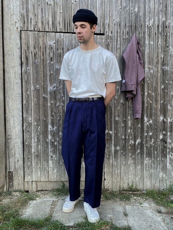 【お年玉セール特価】 , Deadstock Pants, Work French 1960s Size Etsy - 2XL to S パンツ