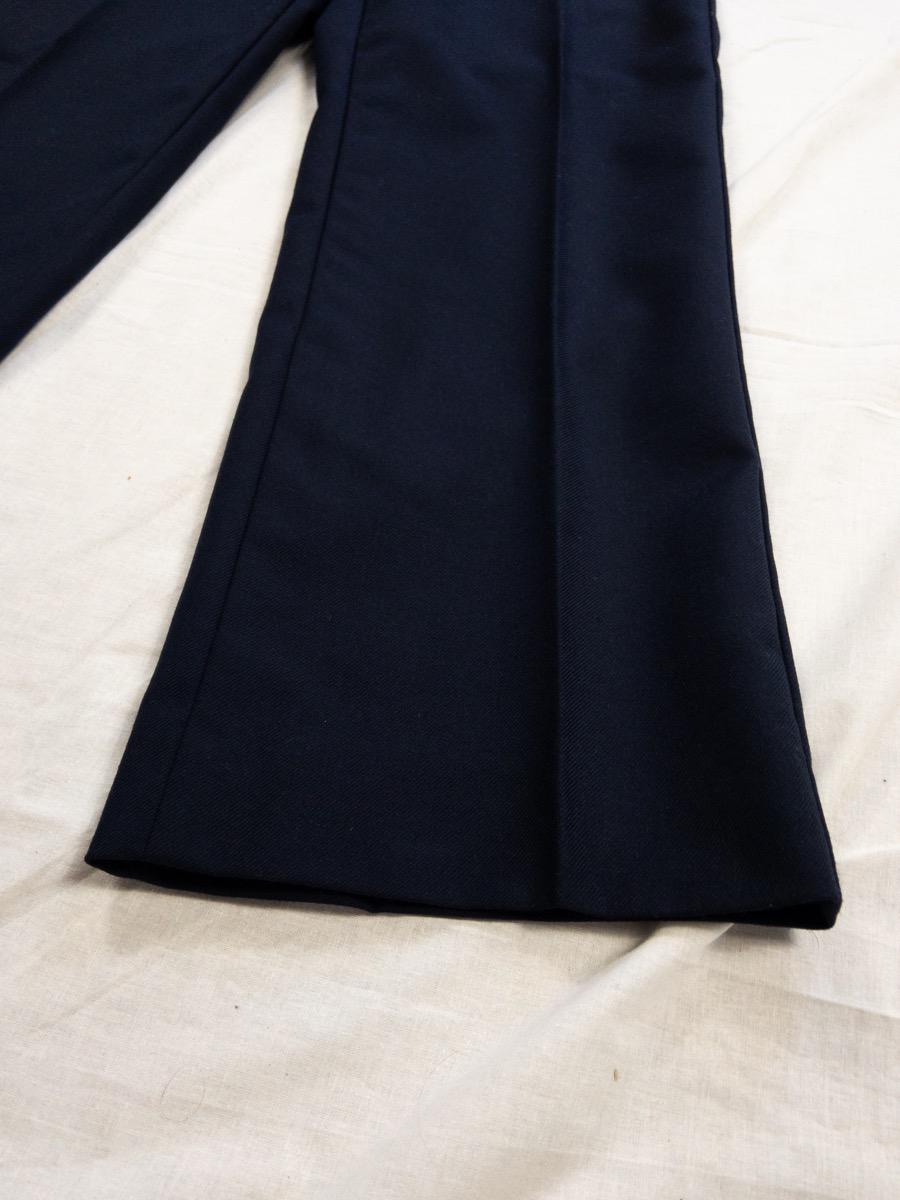 パンツ French vintage deep navy wool slacks 40s パンツ French