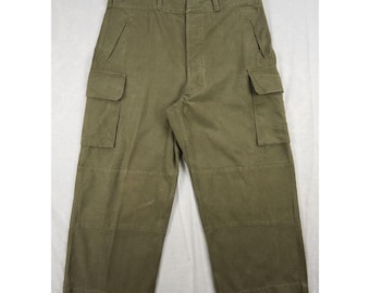 Vintage 1940s French M47 Cargo Pants - Cotton Workwear Trousers