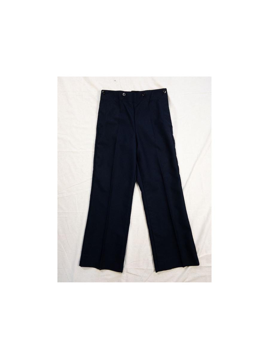 1990s French Navy Deck Wool Pants, Size S - Etsy
