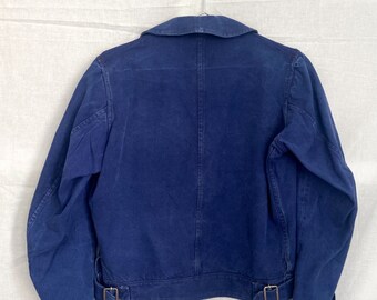 k*u様 40's FRENCH WORK FEDED JACKET 40's] French Vintage Double Breasted Work Jacket
