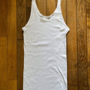 Vintage Tank Top , Tubular & Deadstock, Italian Navy, Size S to XL image 3