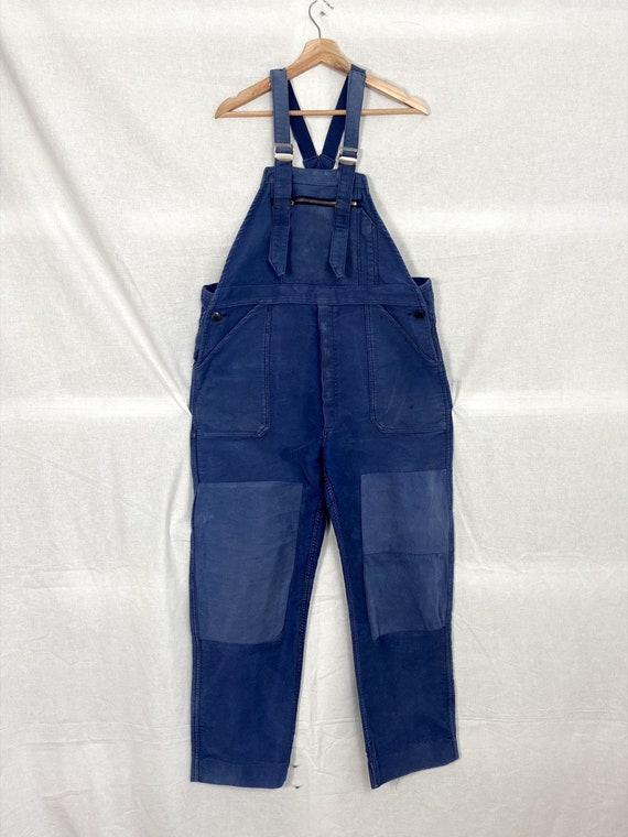 1960s Moleskine French Dungarees, Patched & Faded… - image 10