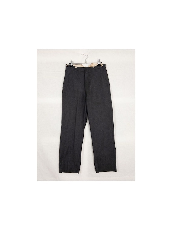 たぬき 希少 Size Back, Cinch Pants, Work French Wool 1950s S Etsy - パンツ