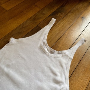 Vintage Tank Top , Tubular & Deadstock, Italian Navy, Size S to XL image 5