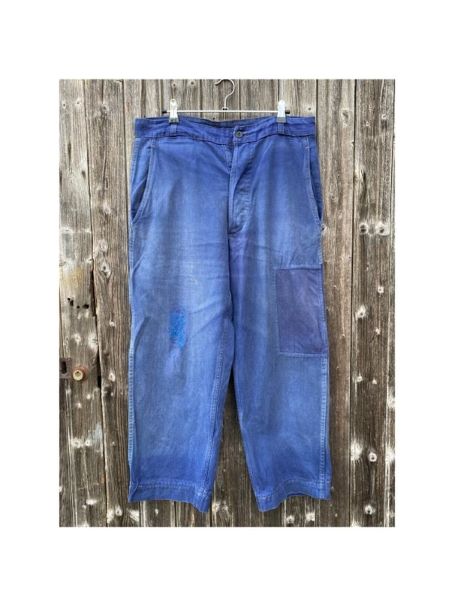 1960s French Work Pants Faded Size M - Etsy