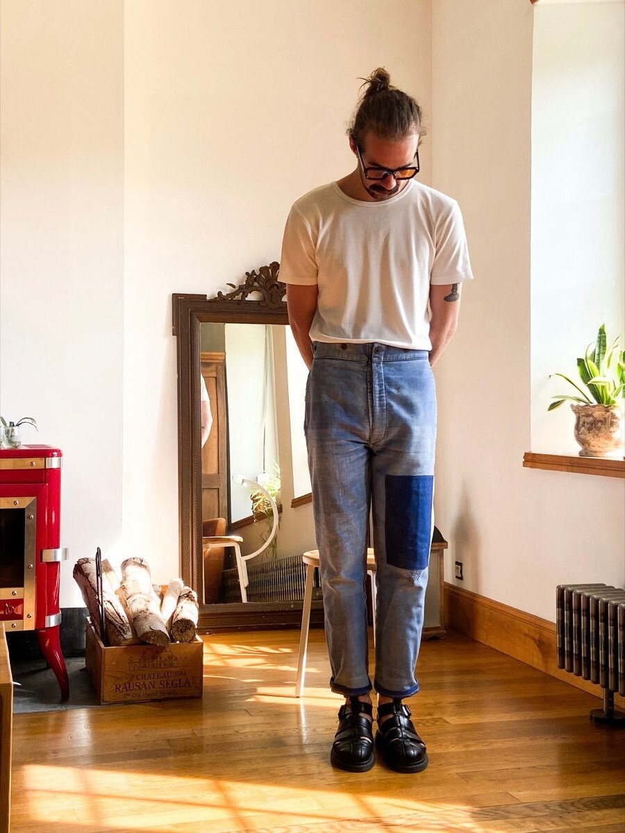 1940s French Work Pants, Le Mont Saint Michel, Size S - Etsy