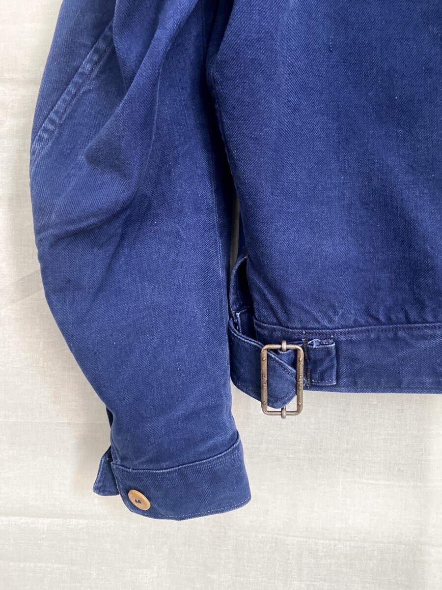 1940s Blue French Work Jacket Cyclist, Size XS/S - Etsy Israel