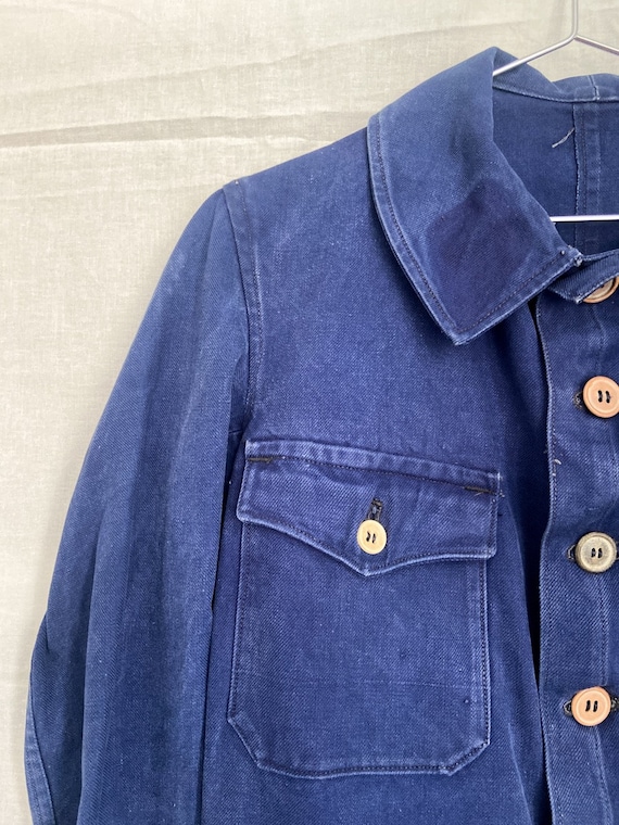 1940s Blue French Work Jacket Cyclist, Size XS/S - Etsy Israel