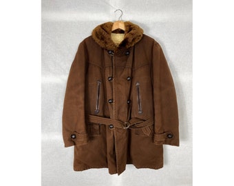 1970s « Canadienne » French Coat, Size XL