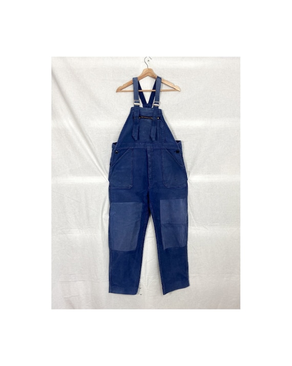 1960s Moleskine French Dungarees, Patched & Faded… - image 1