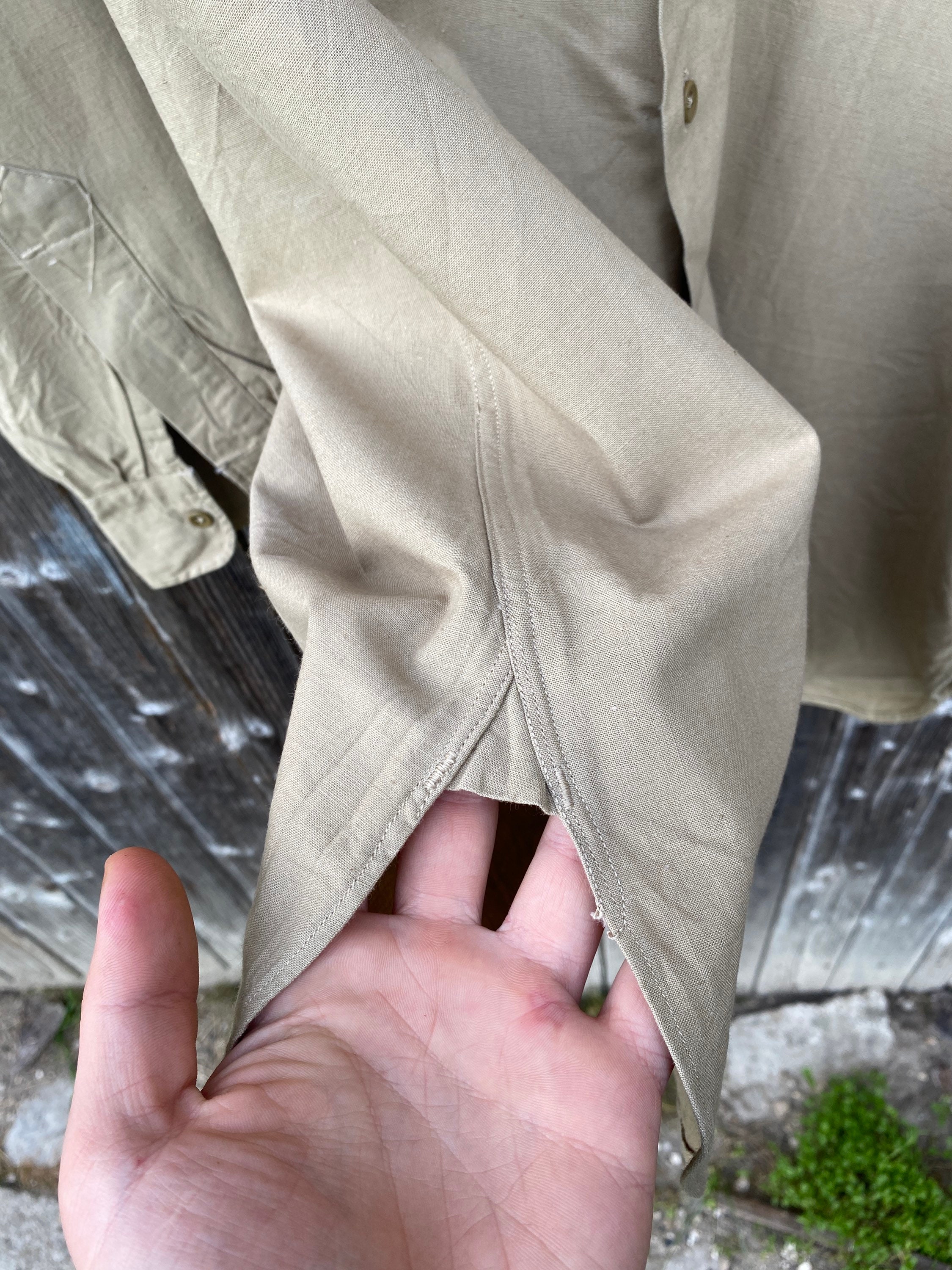 1950s French Army Field Shirt, M47 Deadstock, Size M to XL