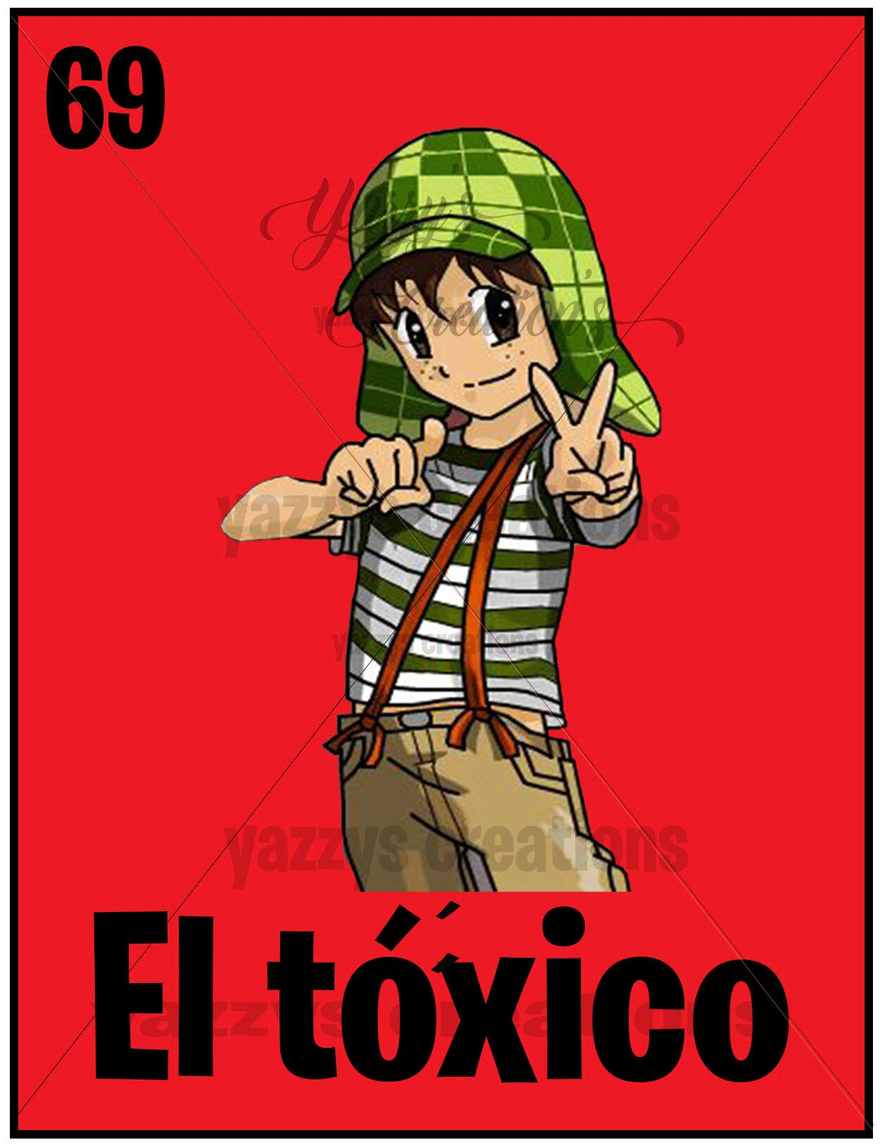 EL Chavo Toxico/el Chavo Del Ocho Loteria/el Chavo PNG - Etsy