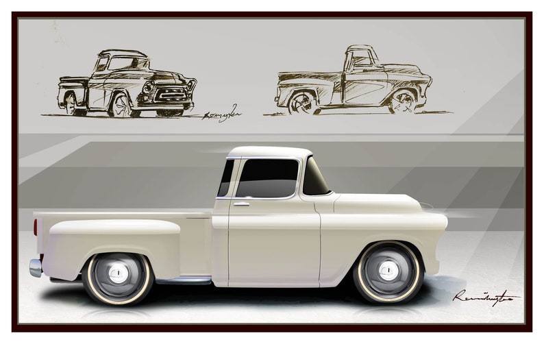 Classic Trucks Cars 57 Chevy Chevrolet Pick Up Truck Etsy