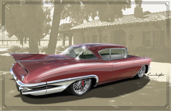 1957 Cadillac Seville, El Dorado Rear View - Etsy