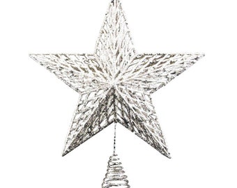 Gisela Graham Acrylic Tree Topper - Champagne Gold Star 35cm Tree top star Filigree