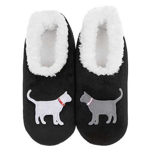 Snoozies Slippers Sherpa Fleece Ladies Cats All Sizes Etsy