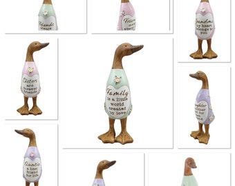 Duck Ornament Gift Mum Nan Sister Family Grandma Special Friend Daughter Auntie 12x7 cm Mother’s Day