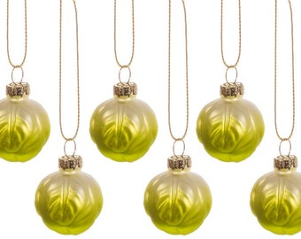 Sass & Belle Brussel Sprouts Baubles (Set of 6) Quirky Fun Gift