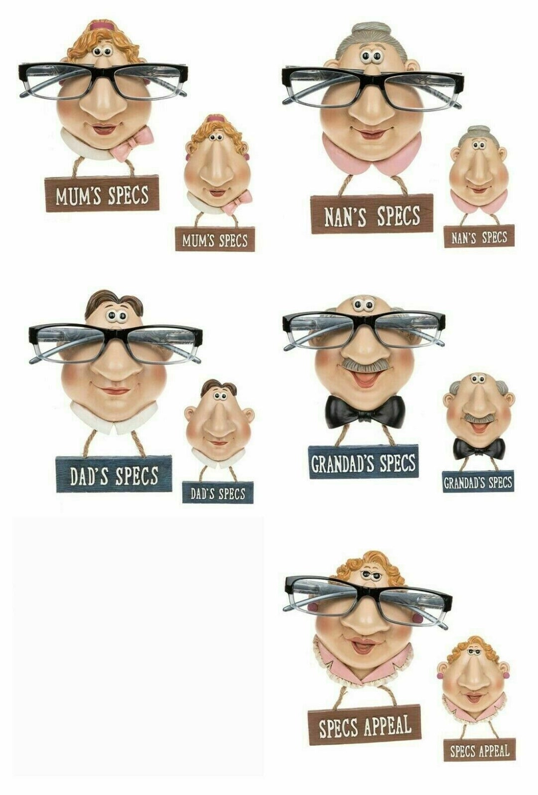 Novelty Specs Glasses Hanging Wall Holder Holder Mum Dad Nan Etsy UK