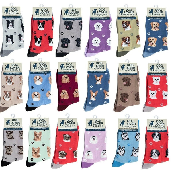 Dog Lover Socks - Unisex - One Size - Wide Choice