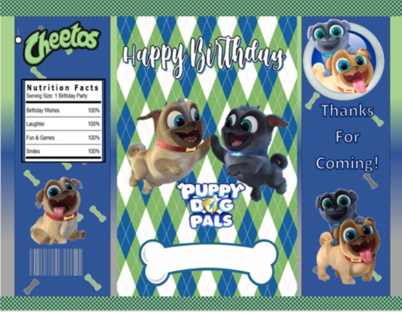 Puppy Dog Chip Bag Etsy