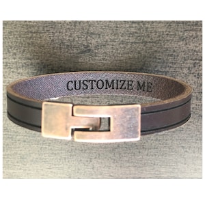 Personalized Leather Bracelet,Mens Leather Bracelet,Bracelet Men,Men Jewelry,Bracelets For Men,Custom Men bracelets,Men Leather Wristbands