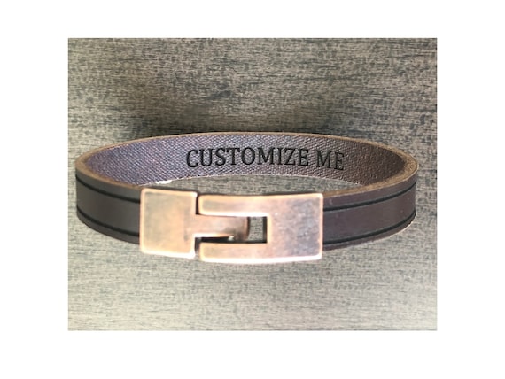 Etsy mens leather bracelet sale