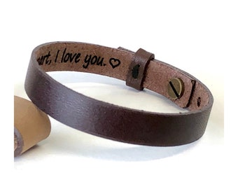 Unisex Adjustable Leather Bracelet Personalized Mens Leather Bracelet For Women Men's Leather Bracelet Friendship Bracelet Graduation Gifts