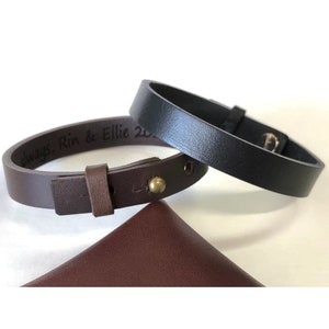 Personalized Couple Bracelets Man&#39;s Adjustable Leather Bracelet Personalized Bracelet For Women Adjustable Leather Wristband Christmas Gifts
