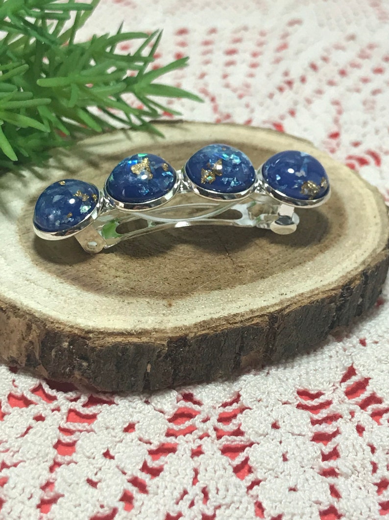 blue hair clip gifts for women women\u2019s hair clip barrette clip spring accessories Hair clip silver hair clip