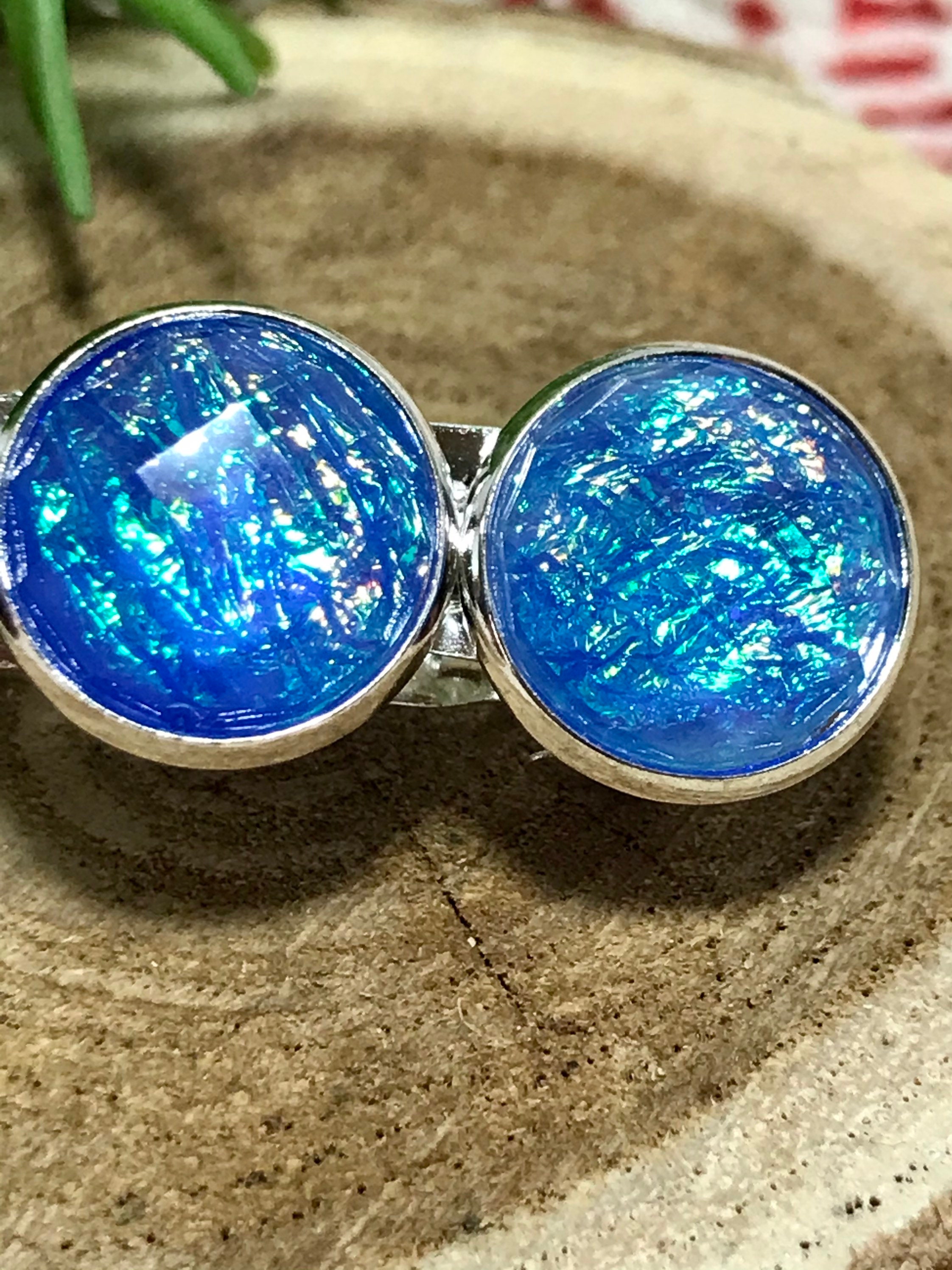 Hair clip silver hair clip blue hair clip hair accessories Etsy