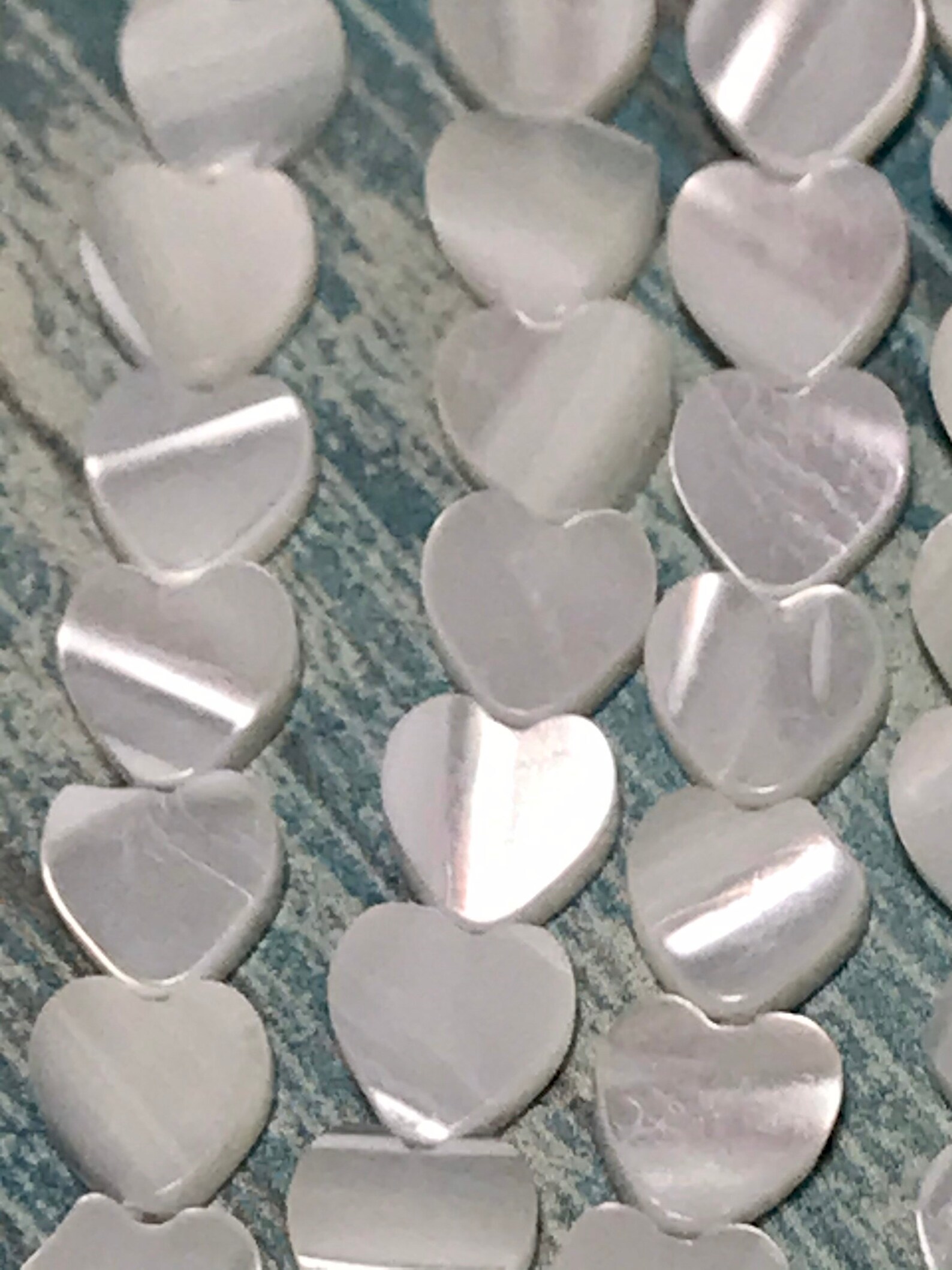 Heart Beads White Heart Beads 6mm Natural Shell Beads Etsy UK