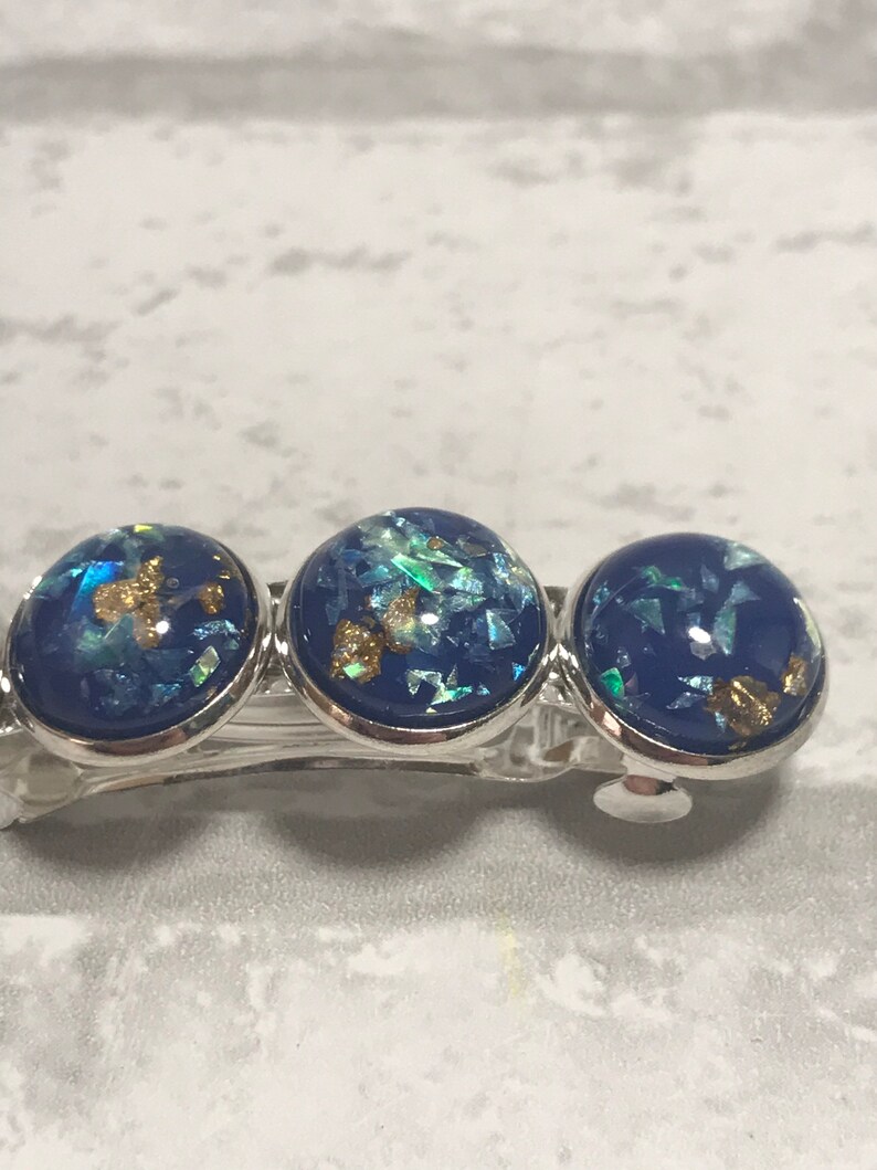 blue hair clip gifts for women women\u2019s hair clip barrette clip spring accessories Hair clip silver hair clip