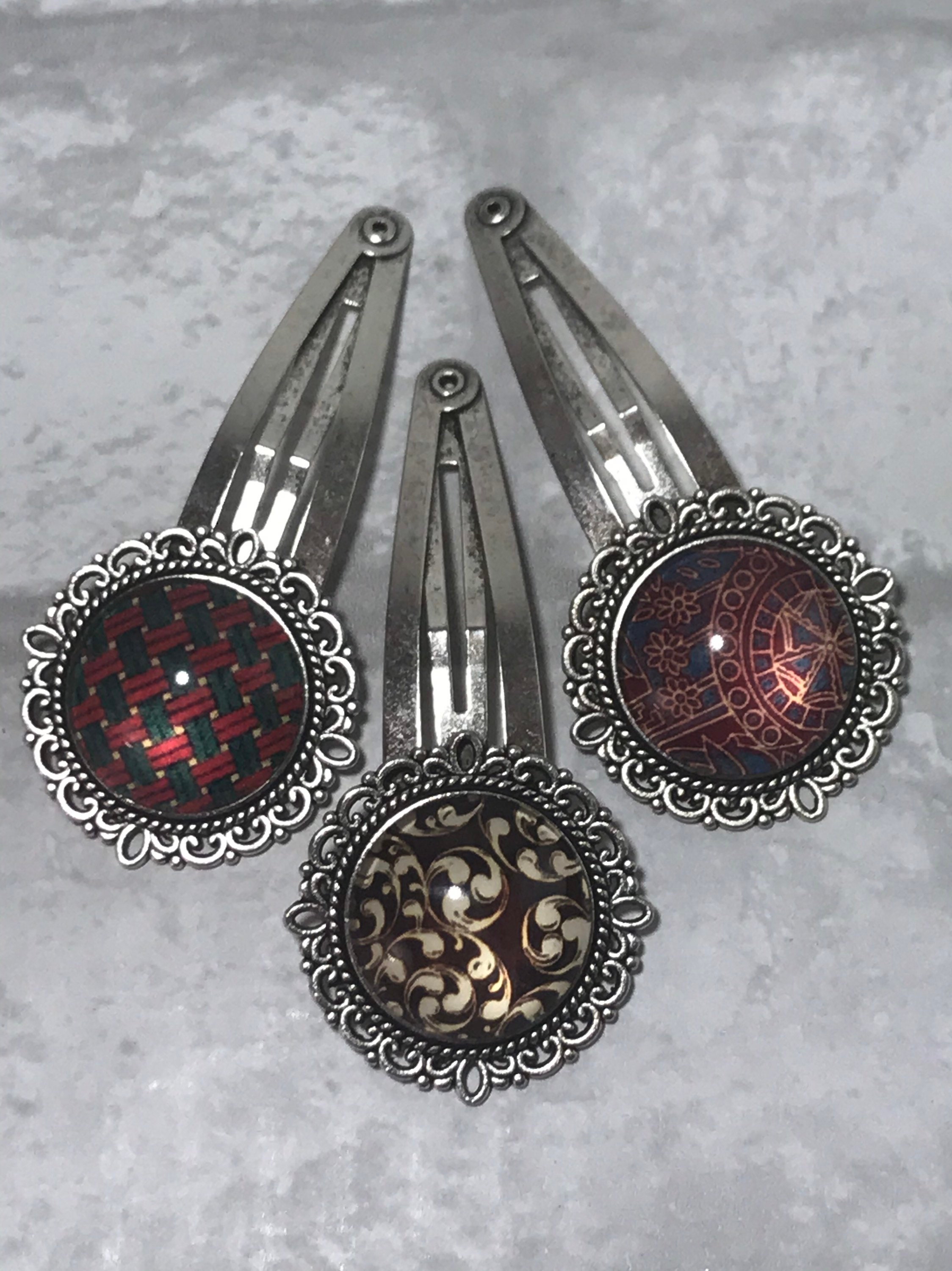Pretty hair clips silver hair clips womens hair clip set Etsy