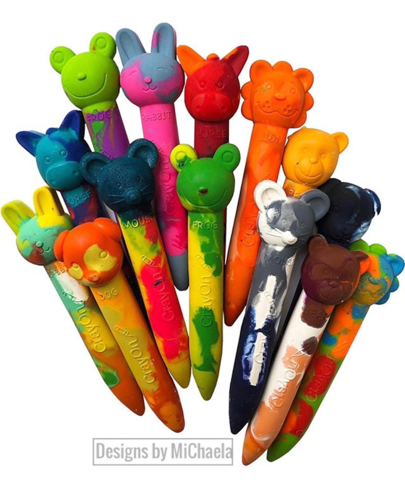 Animal Crayons Crayola Crayons Party Favor Birthday Etsy