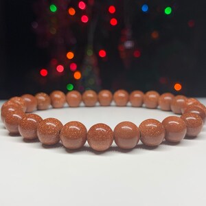 Brown goldstone men bracelet 8mm/saggitarius bracelet/ambition bracelet